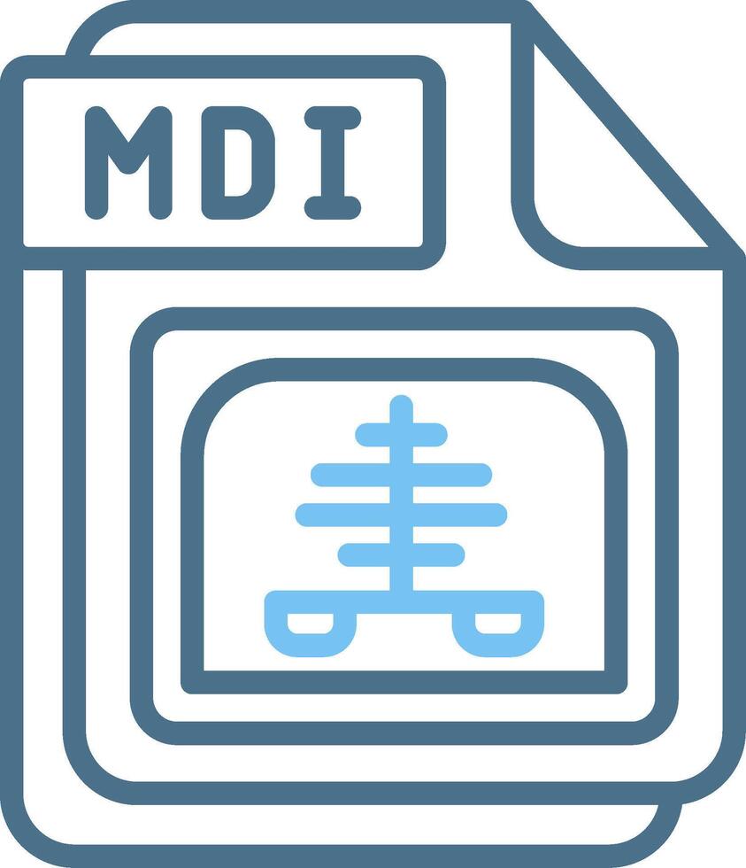 MDI Line Two Colour Icon Design vector
