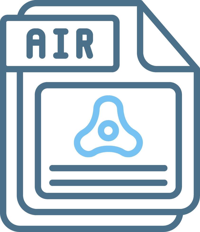 AIR Line Two Colour Icon Design vector