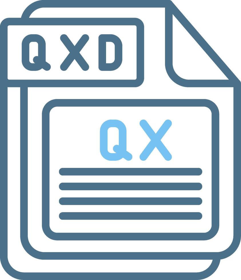 QXD Line Two Colour Icon Design vector