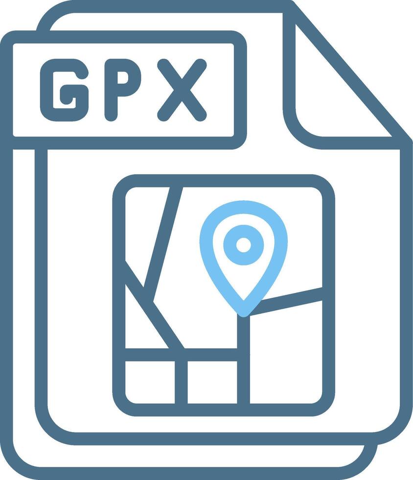 GPX Line Two Colour Icon Design vector