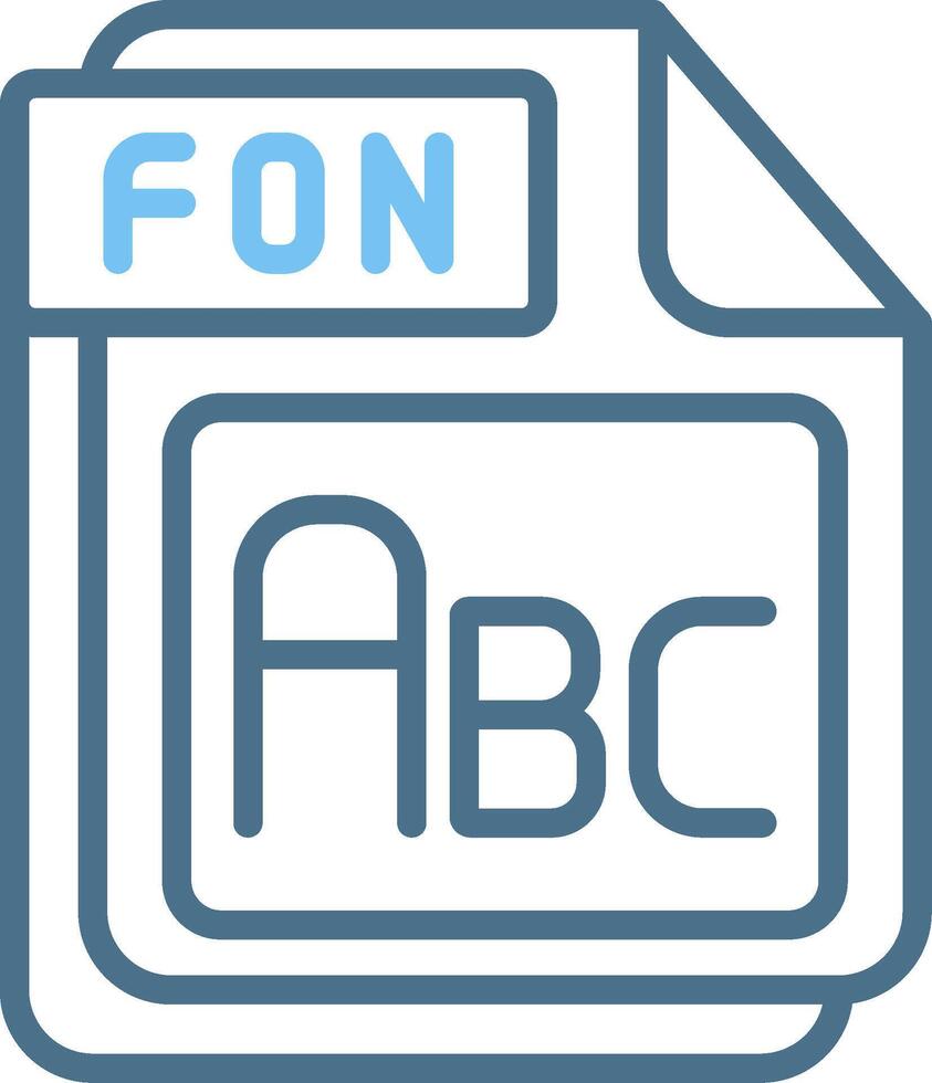 FON Line Two Colour Icon Design vector