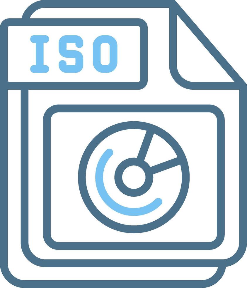 ISO Line Two Colour Icon Design vector