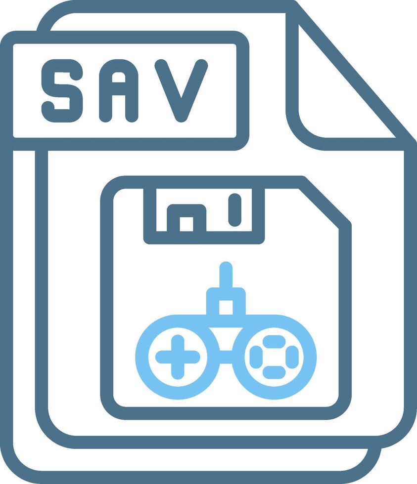 SAV Line Two Colour Icon Design vector