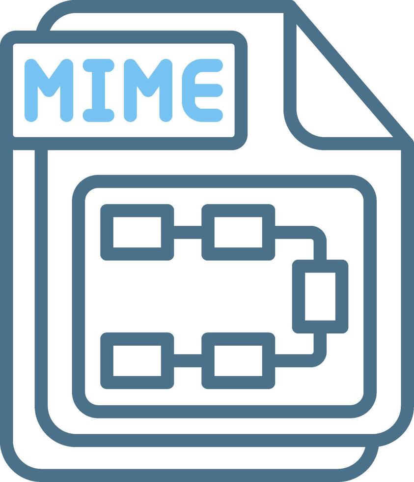 MIME Line Two Colour Icon Design vector