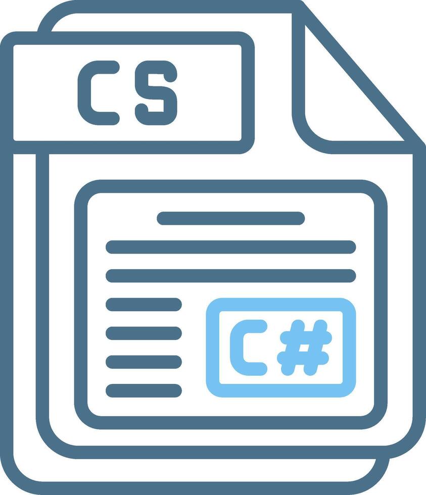 CS Line Two Colour Icon Design vector