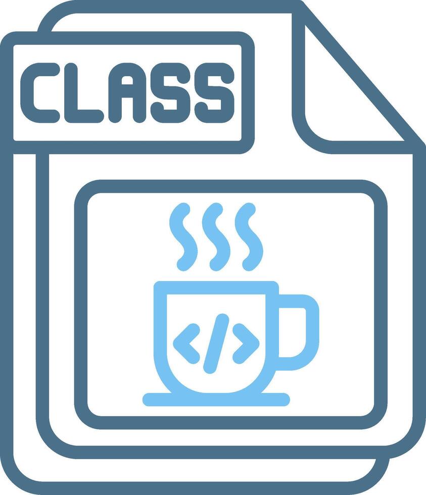 CLASS Line Two Colour Icon Design vector