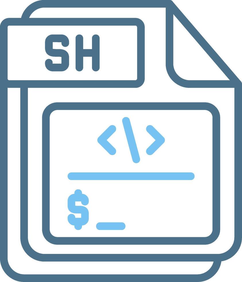 SH Line Two Colour Icon Design vector