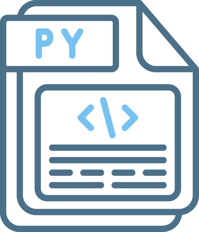 PY Line Two Colour Icon Design vector