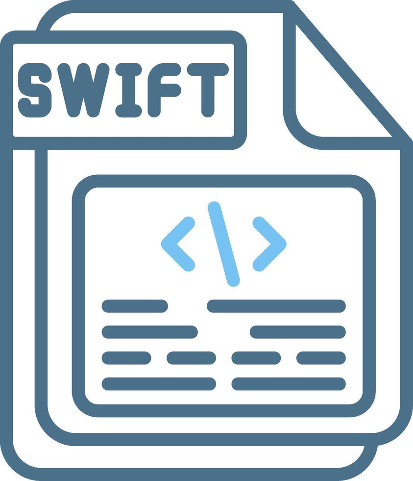 SWIFT Line Two Colour Icon Design vector