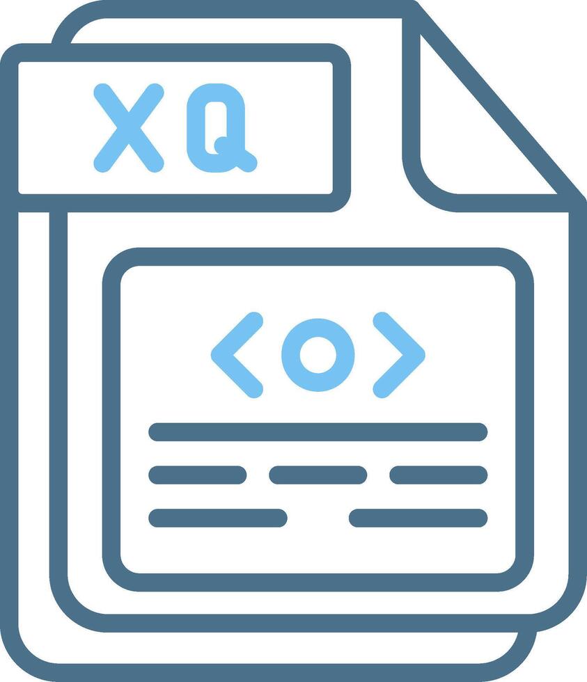 XQ Line Two Colour Icon Design vector