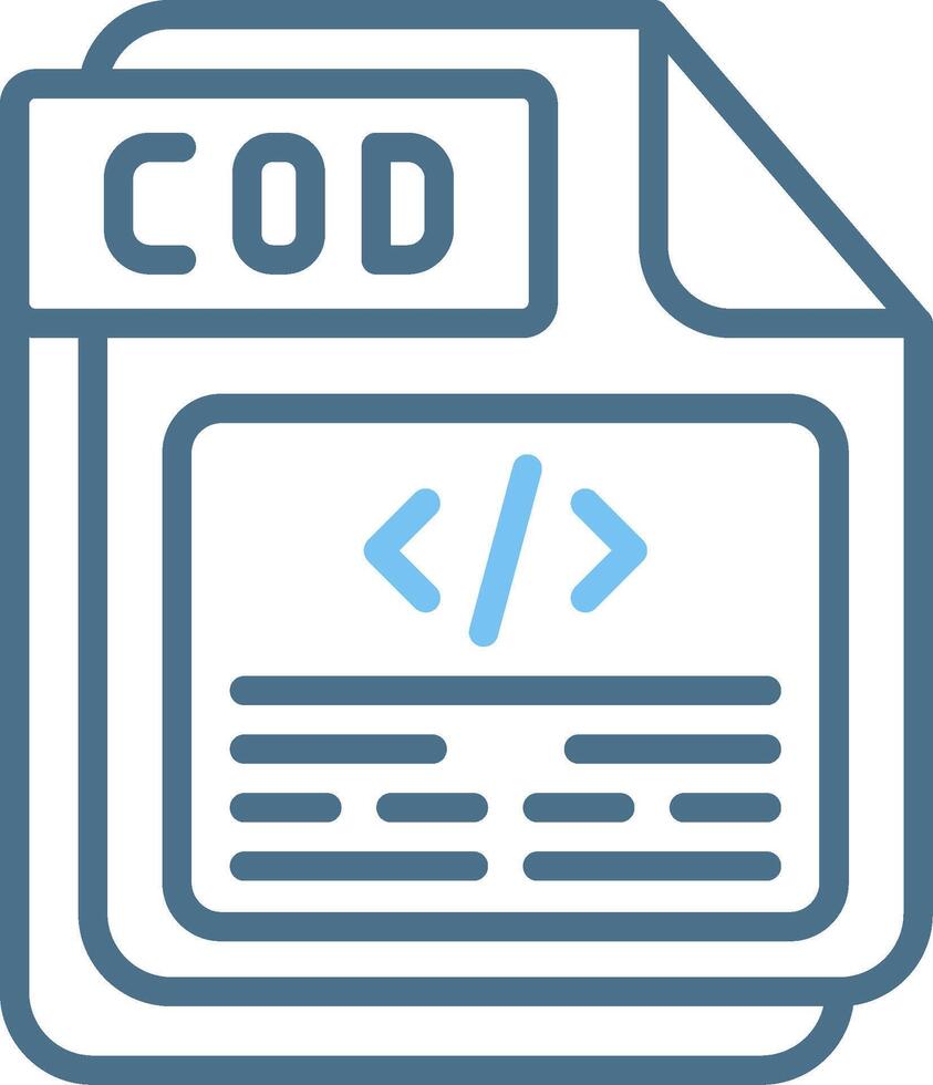 COD Line Two Colour Icon Design vector