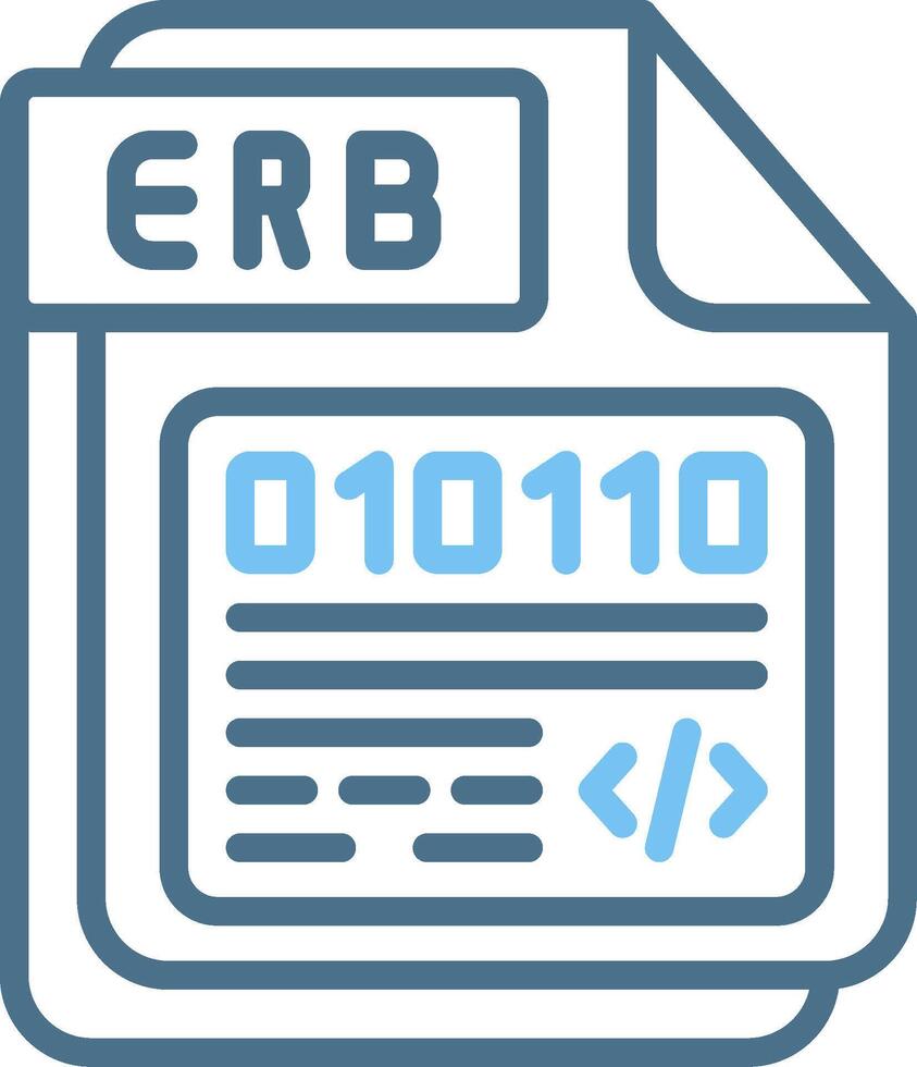ERB Line Two Colour Icon Design vector
