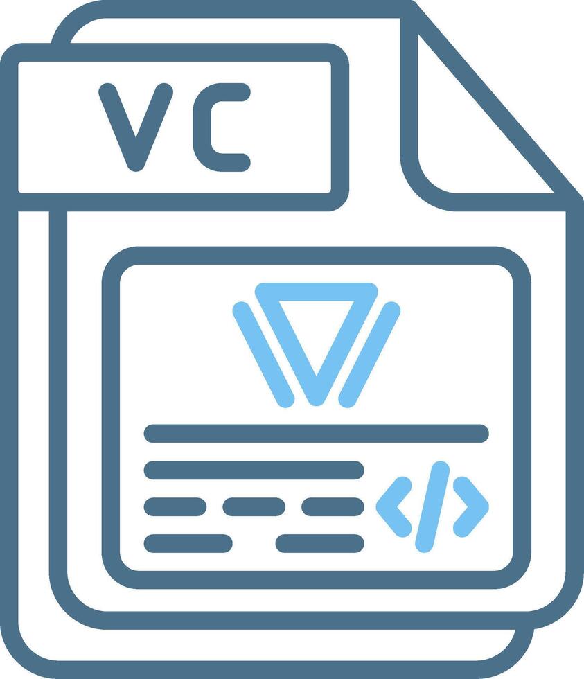 VC Line Two Colour Icon Design vector
