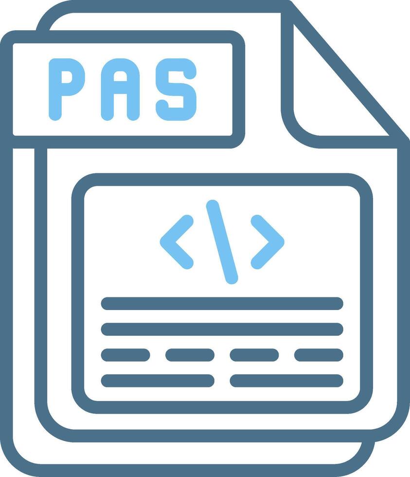 PAS Line Two Colour Icon Design vector