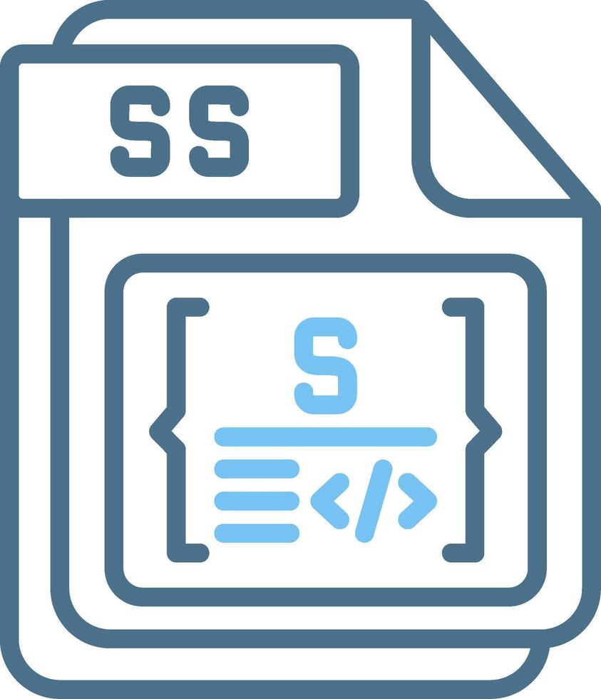 SS Line Two Colour Icon Design vector