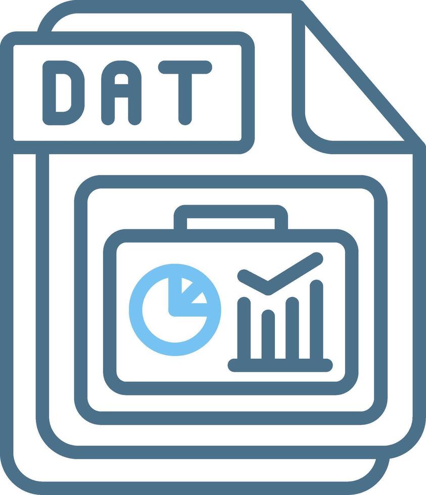 DAT Line Two Colour Icon Design vector