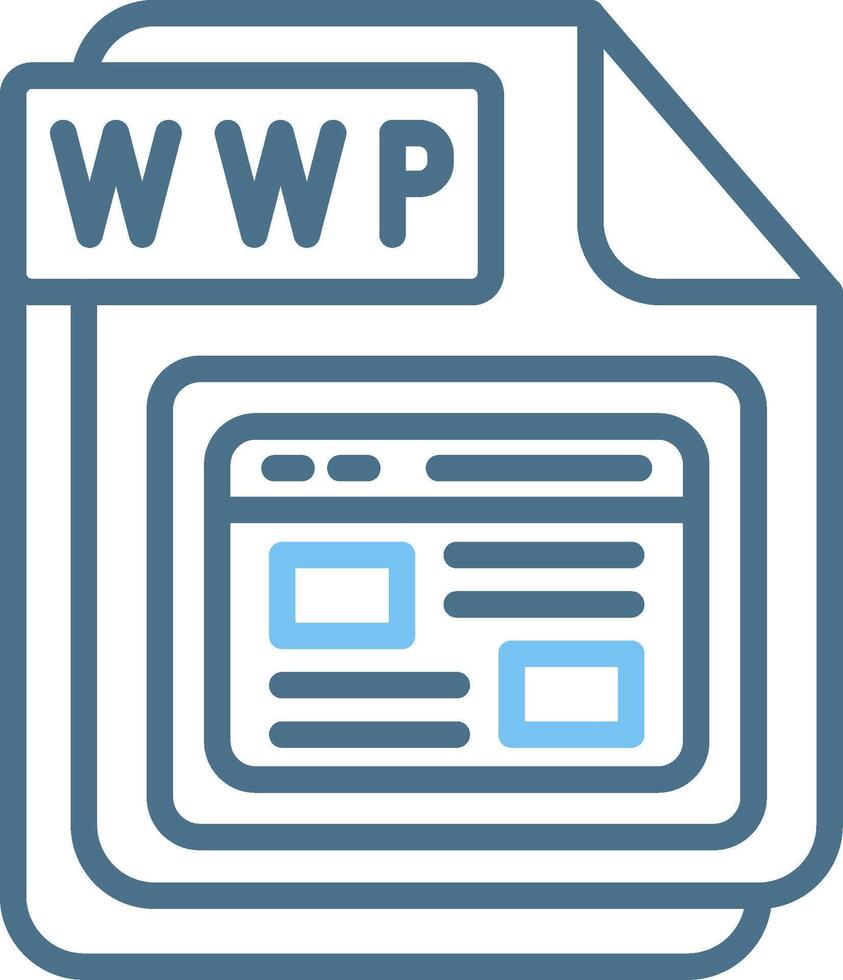 WWP Line Two Colour Icon Design vector