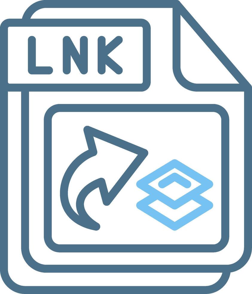 LNK Line Two Colour Icon Design vector