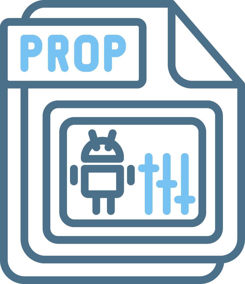 PROP Line Two Colour Icon Design vector