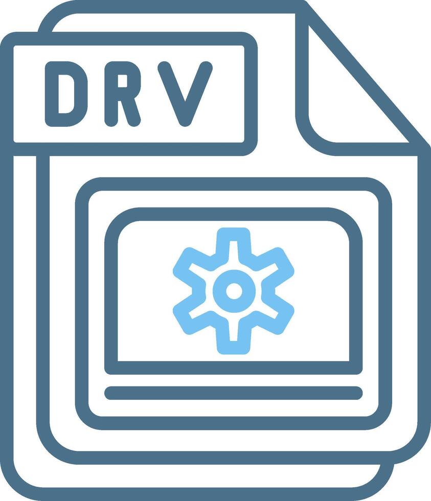 DRV Line Two Colour Icon Design vector