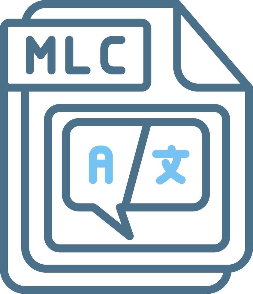 MLC Line Two Colour Icon Design vector