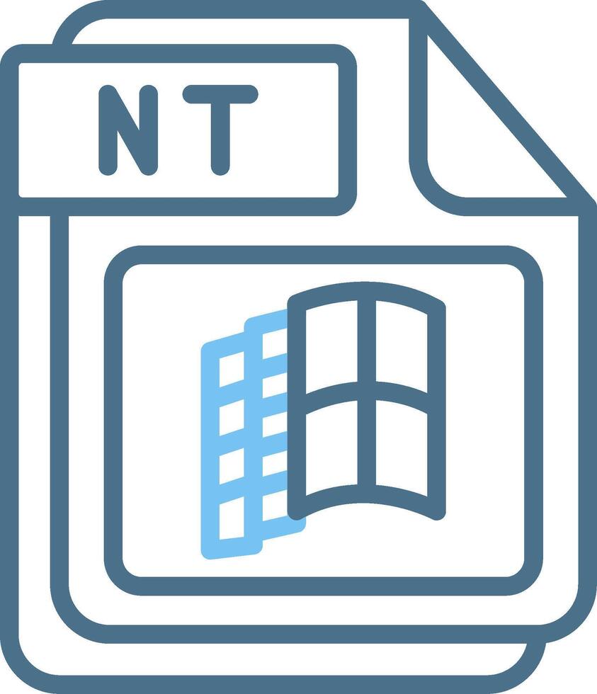 NT Line Two Colour Icon Design vector