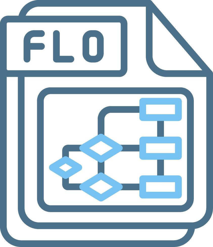 FLO Line Two Colour Icon Design vector
