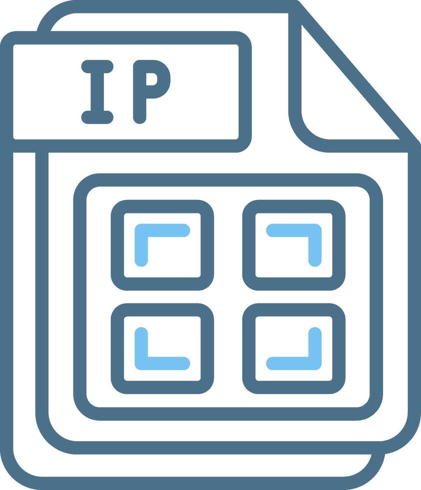 IP Line Two Colour Icon Design vector