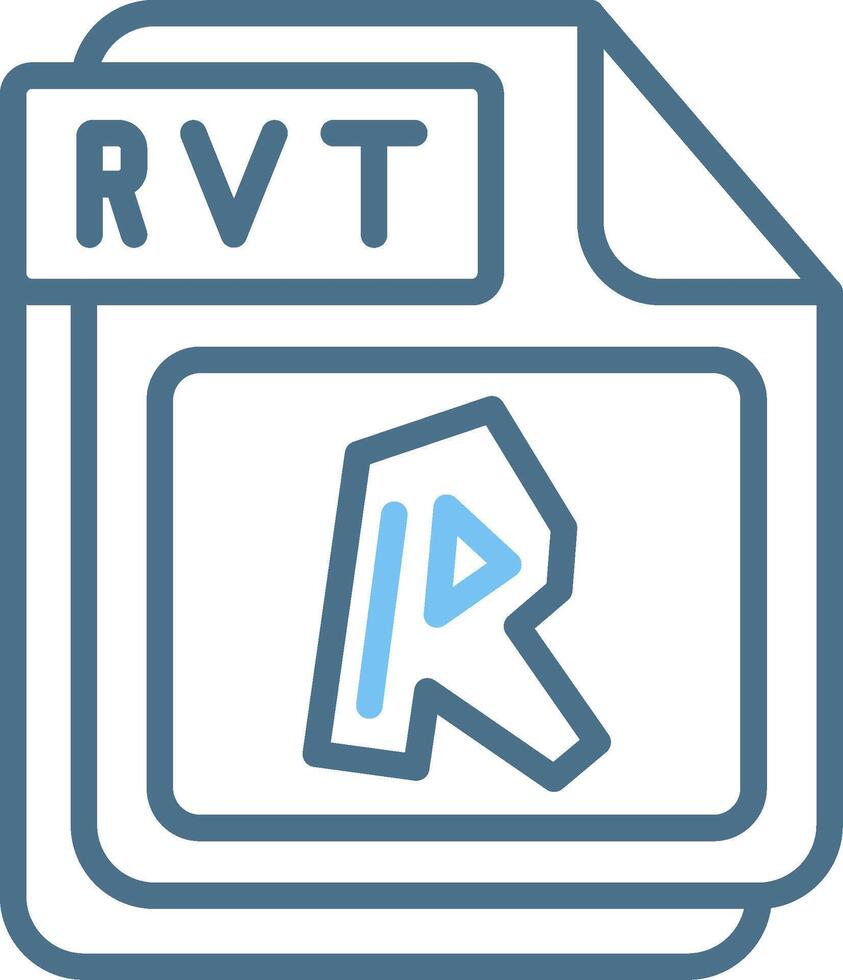 RVT Line Two Colour Icon Design vector