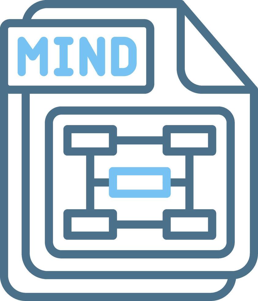 MIND Line Two Colour Icon Design vector