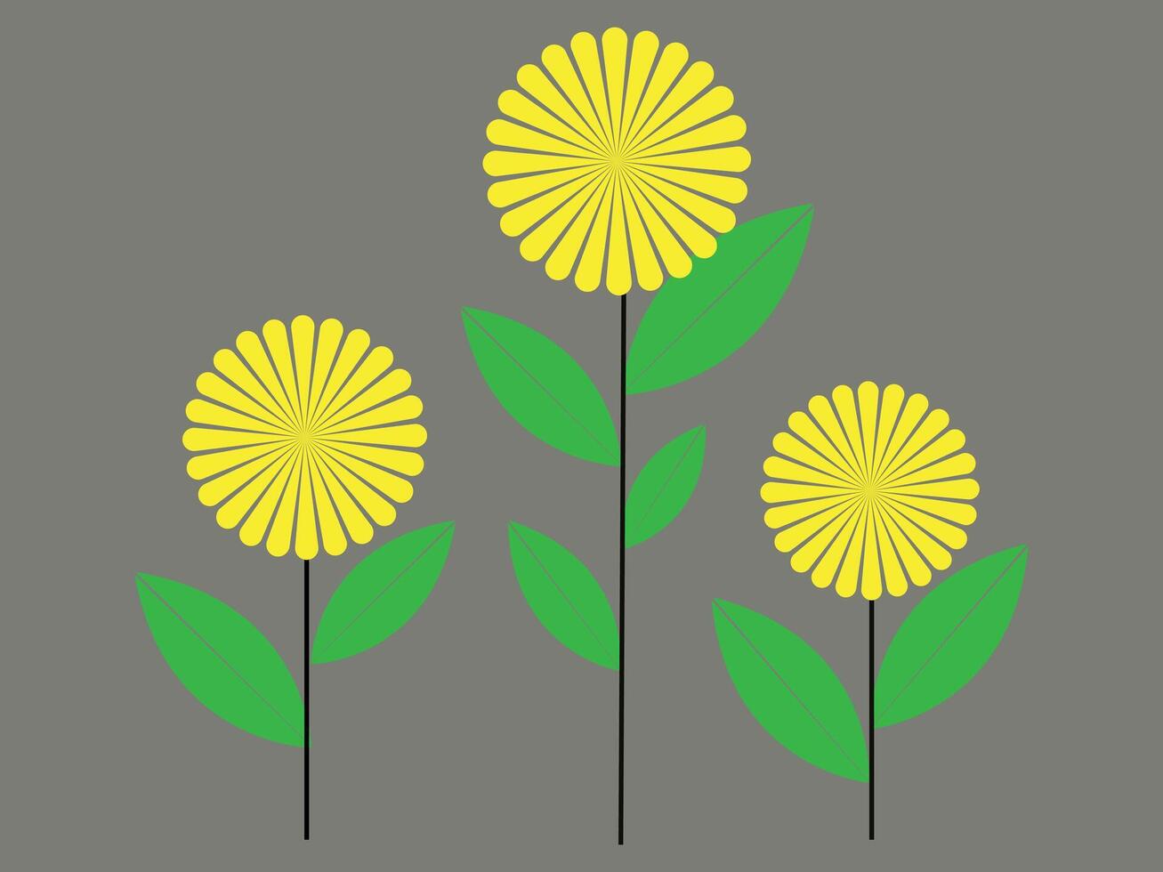 sunflower icon design vector