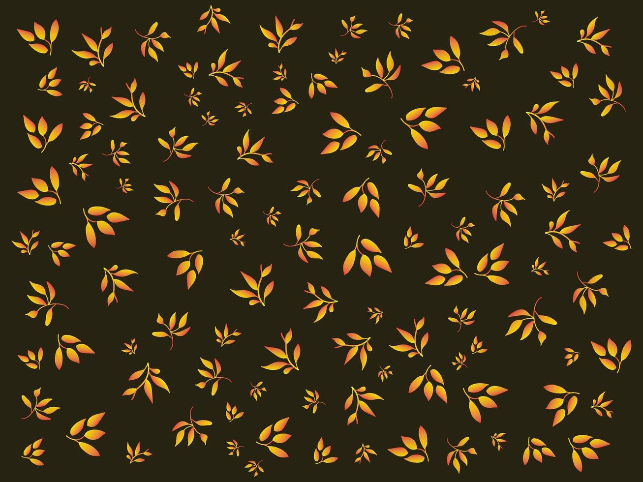 chic and organic pattren with leaf vector