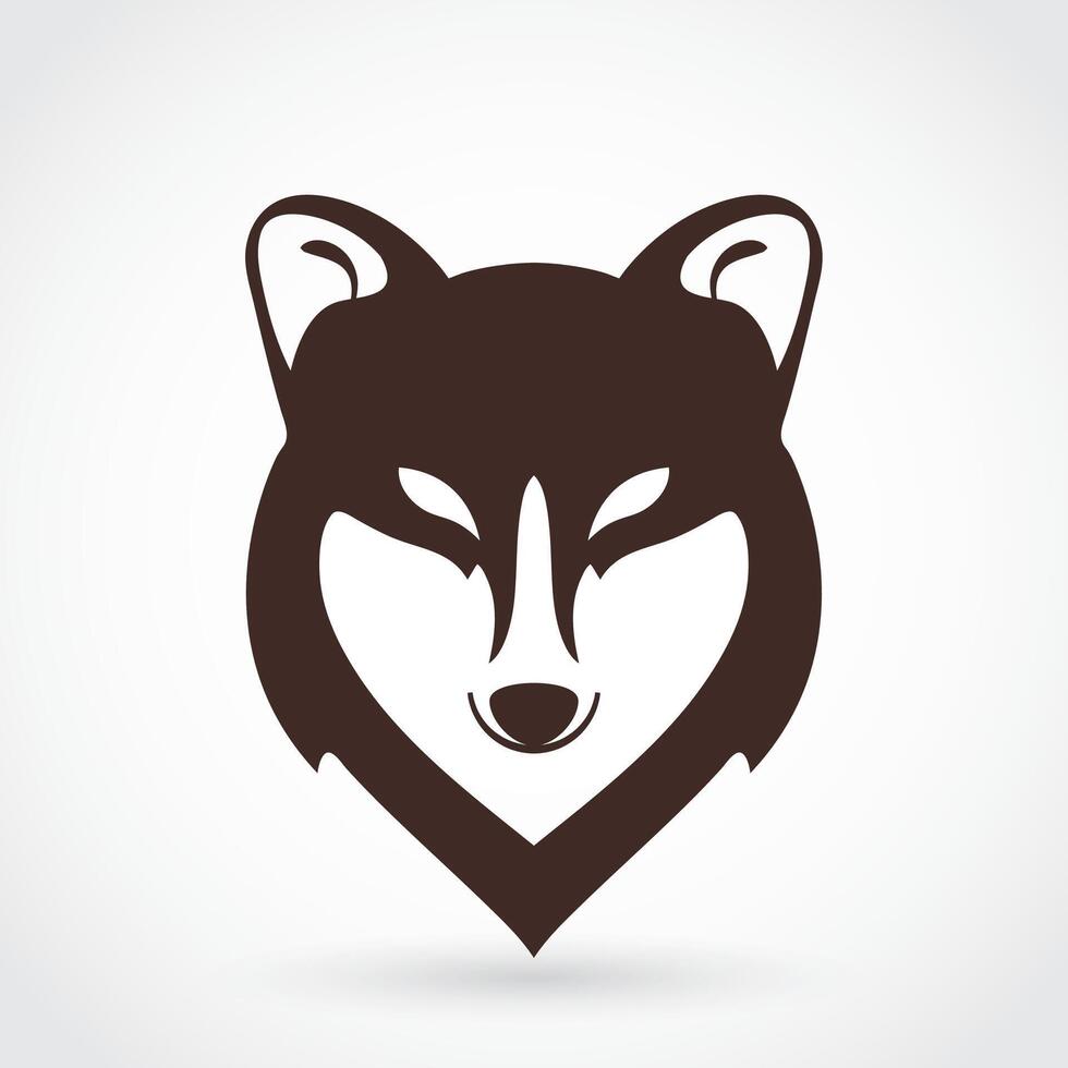 simple dog beautiful canine logo vector