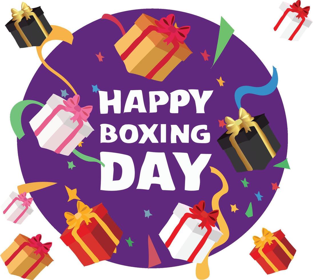 Happy boxing day illustration vector