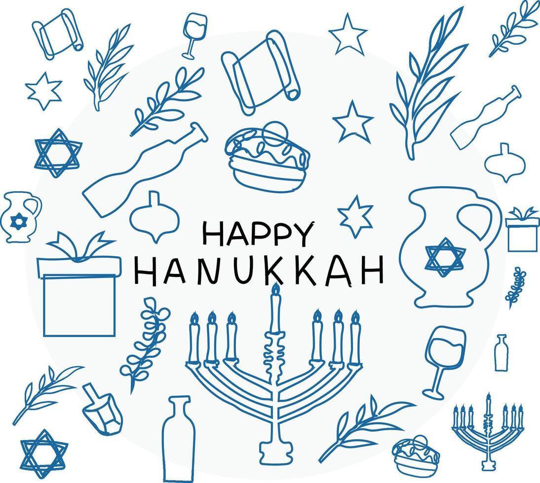 Happy hanukkah illustration vector