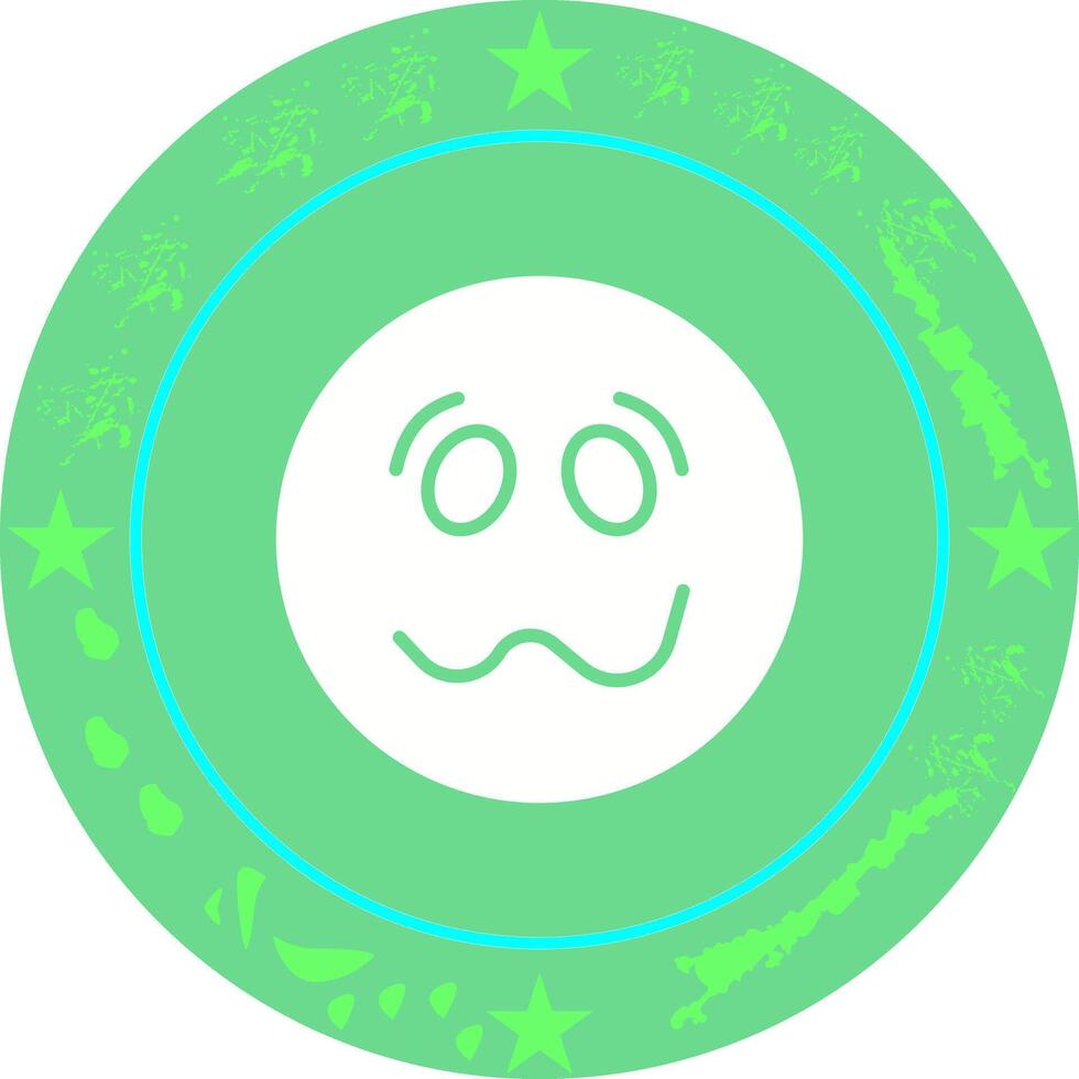Woozy Face Icon Design vector