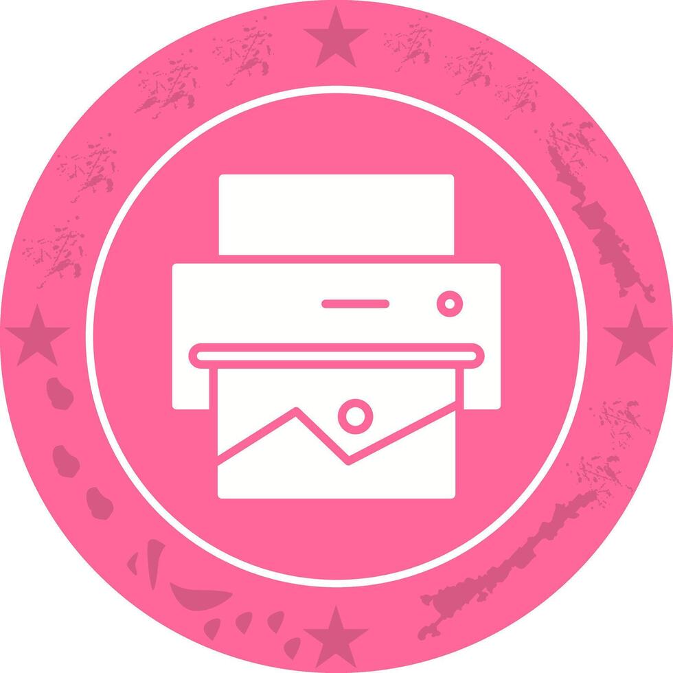 Photo Printing Icon Design vector