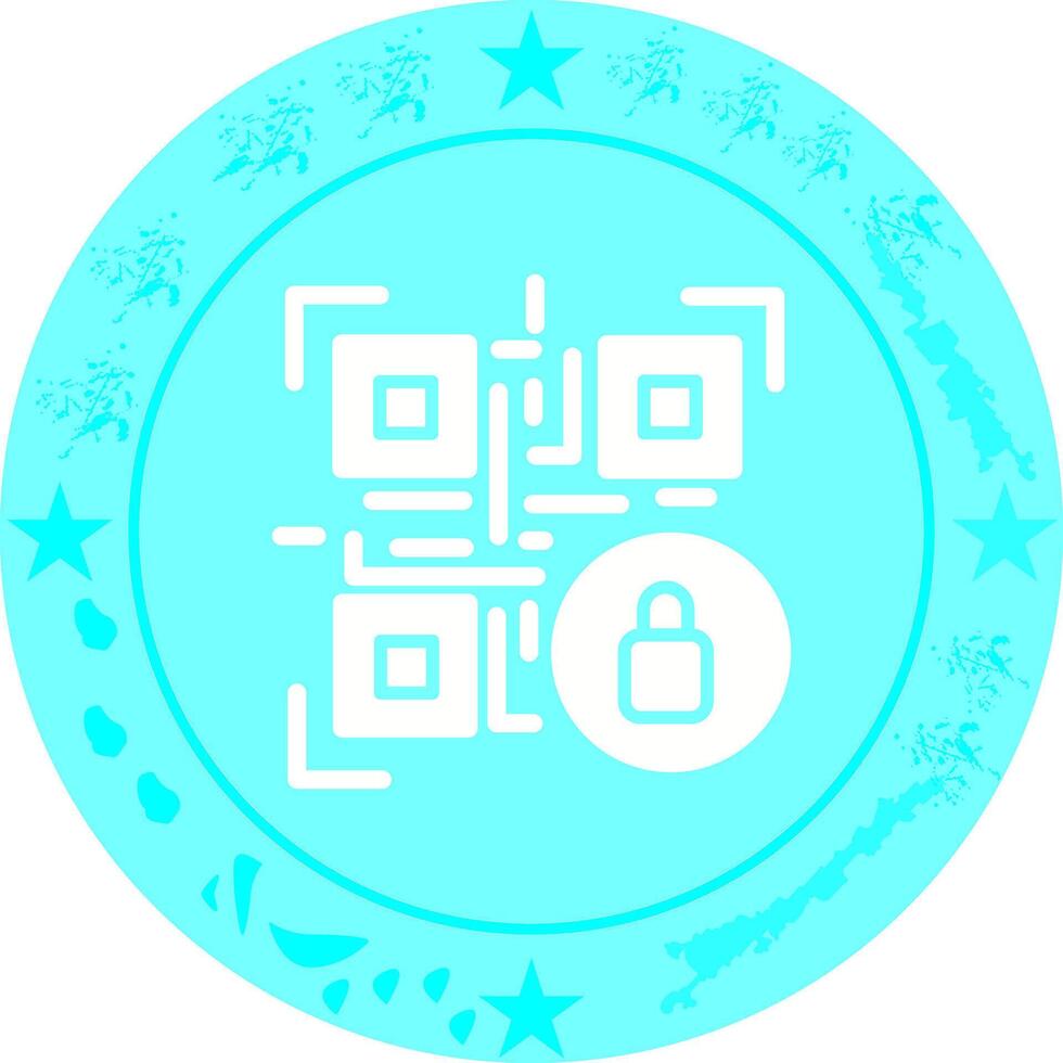 QR Code Encryption Icon Design vector