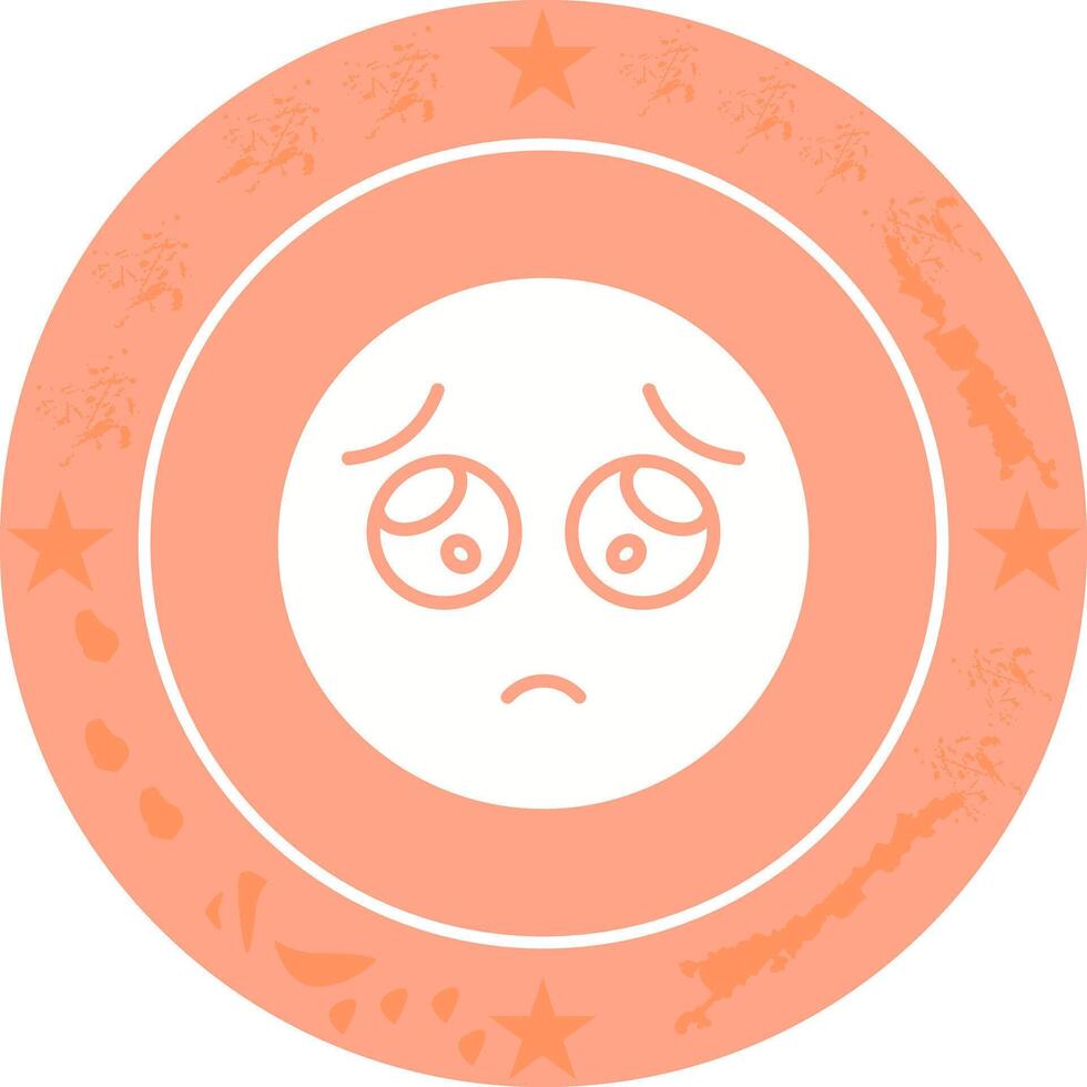 Pleading Face Icon Design vector