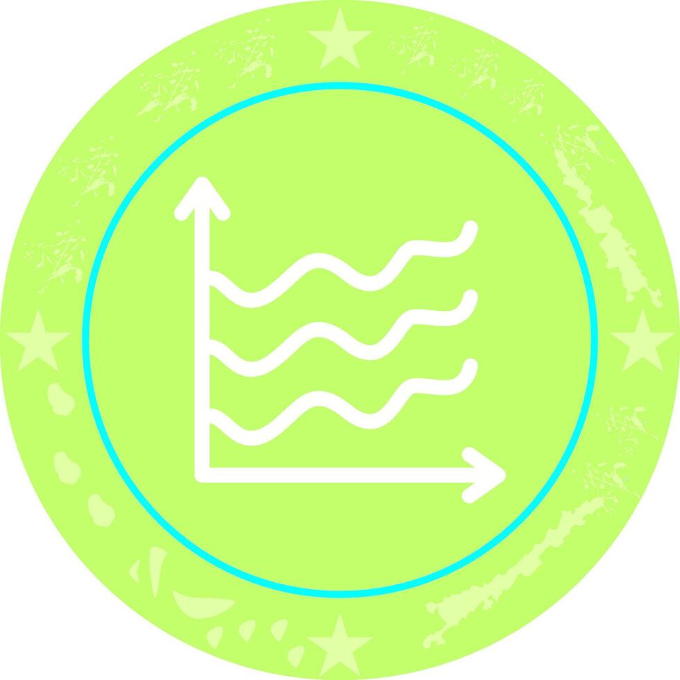 Spline Chart Icon Design vector