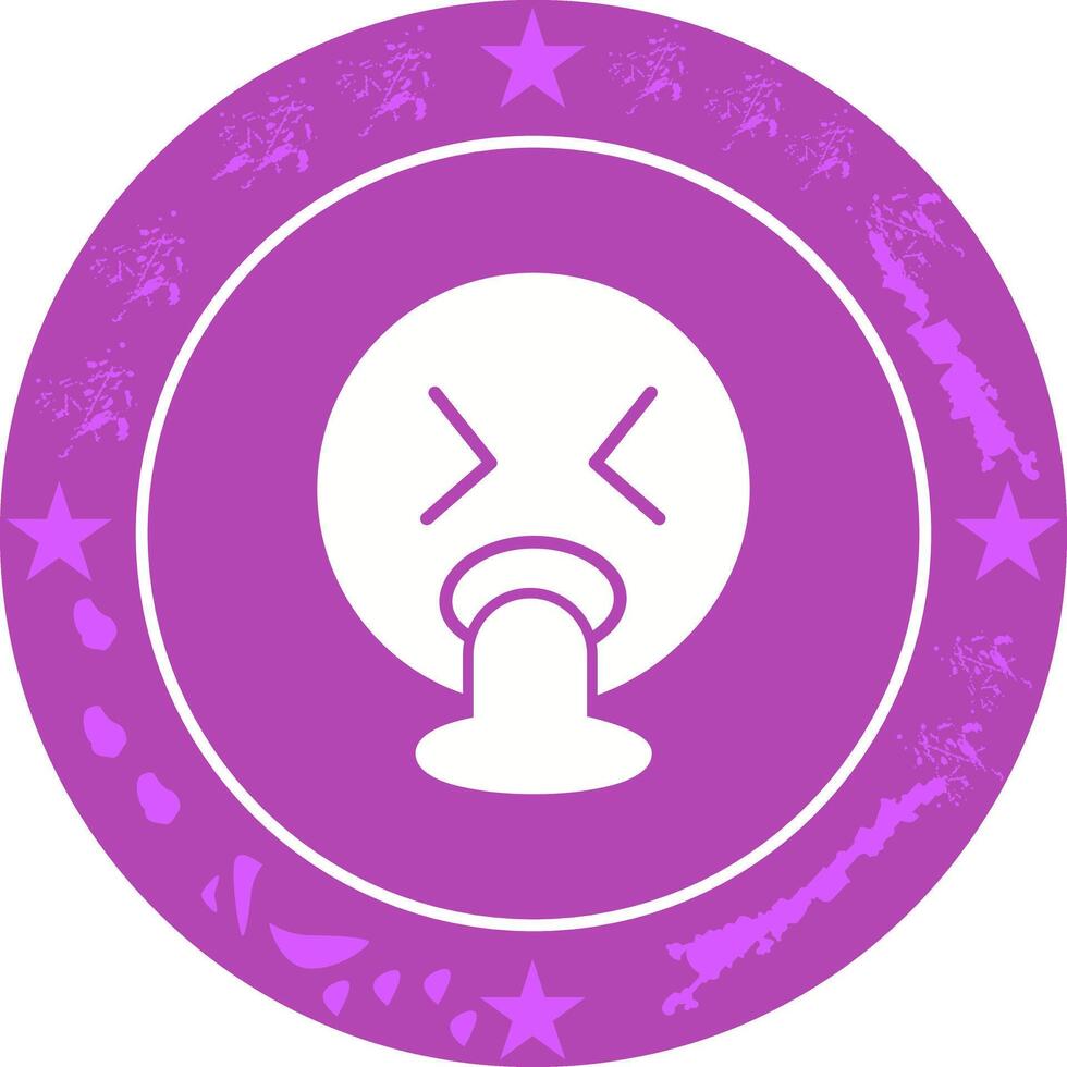 Face Vomiting Icon Design vector