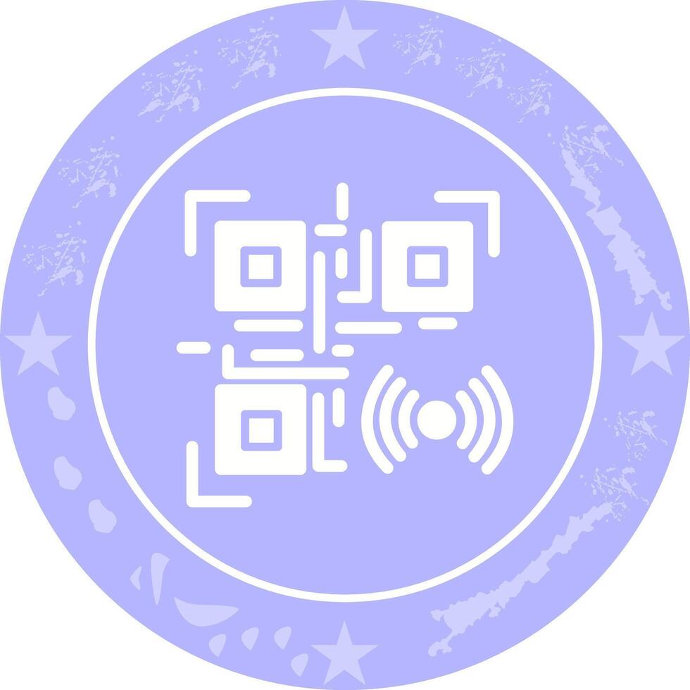 QR Code Wi Fi icon vector