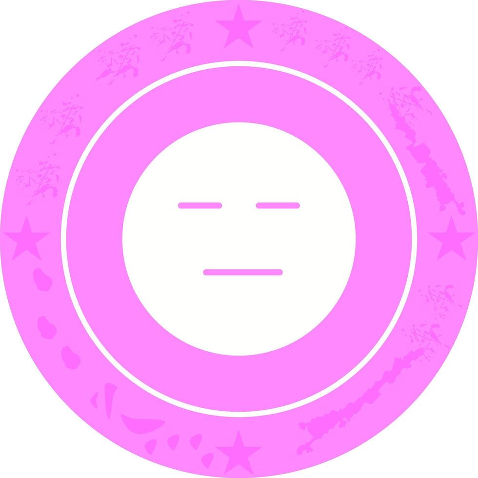 Neutral Face Icon Design vector