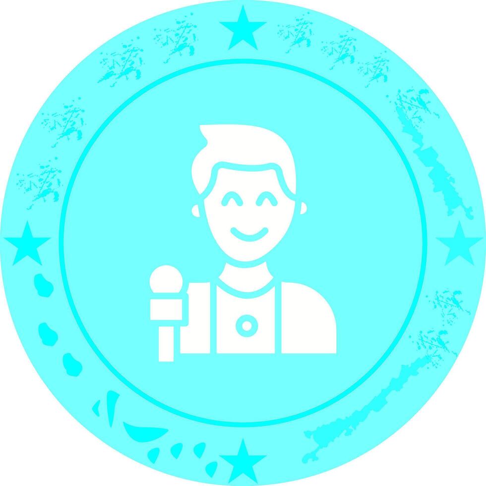 News Correspondent Icon Design vector