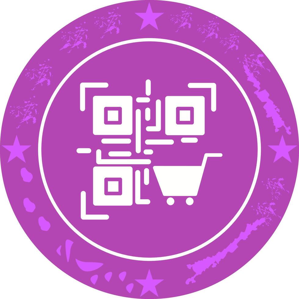 QR Code Shopping Icon Design vector