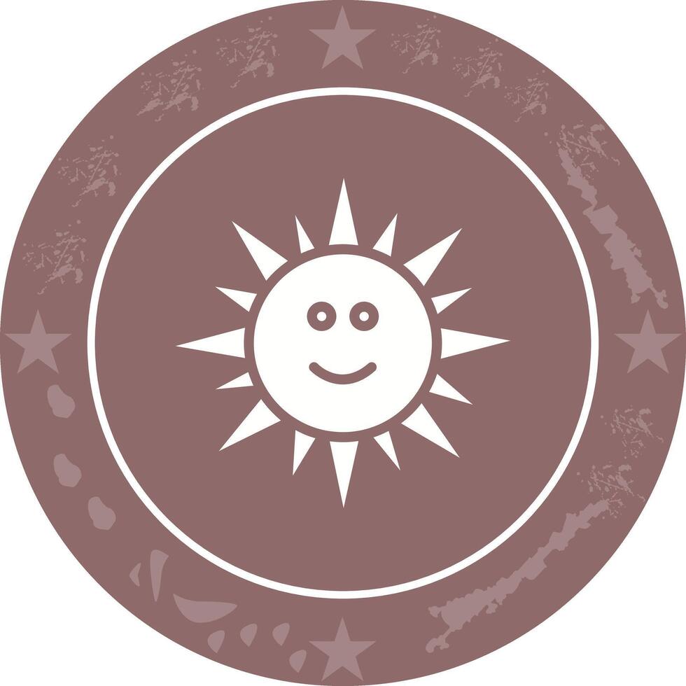 Sun with Face Icon Design vector