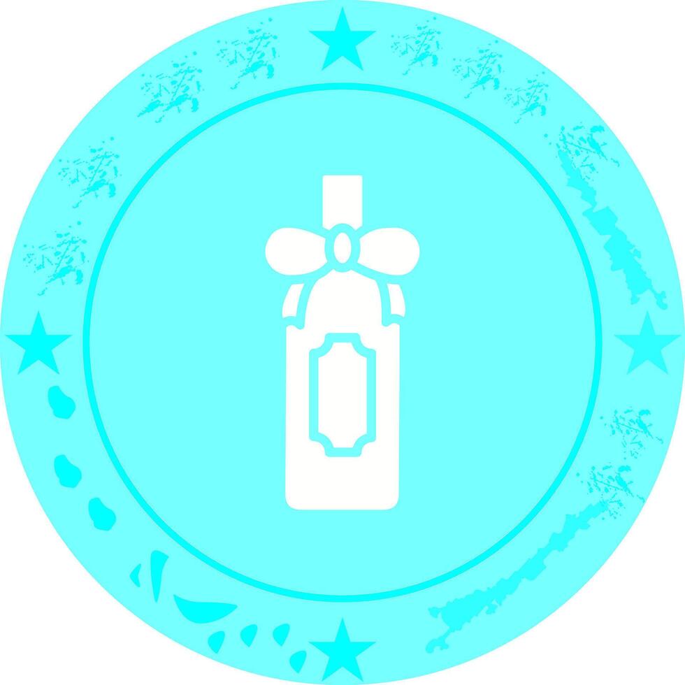 Wine Bottle with Bow Icon Design vector