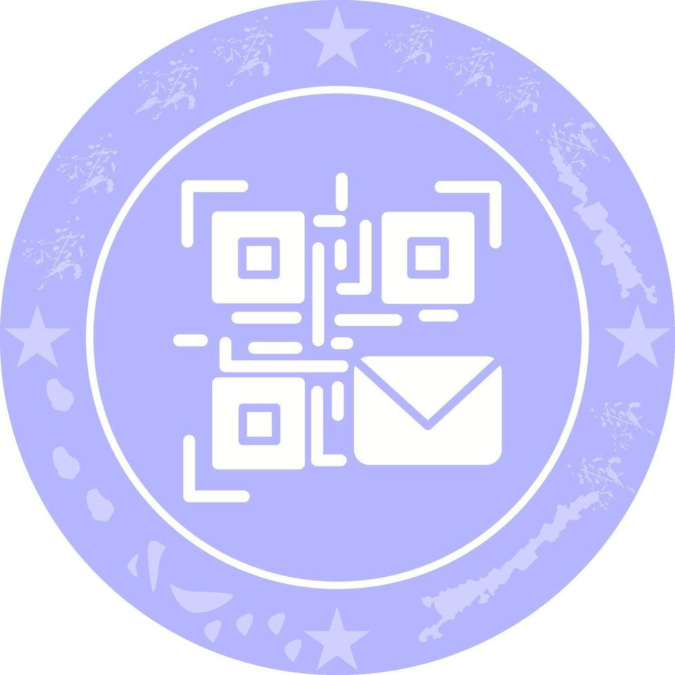 QR Code Email Icon Design vector