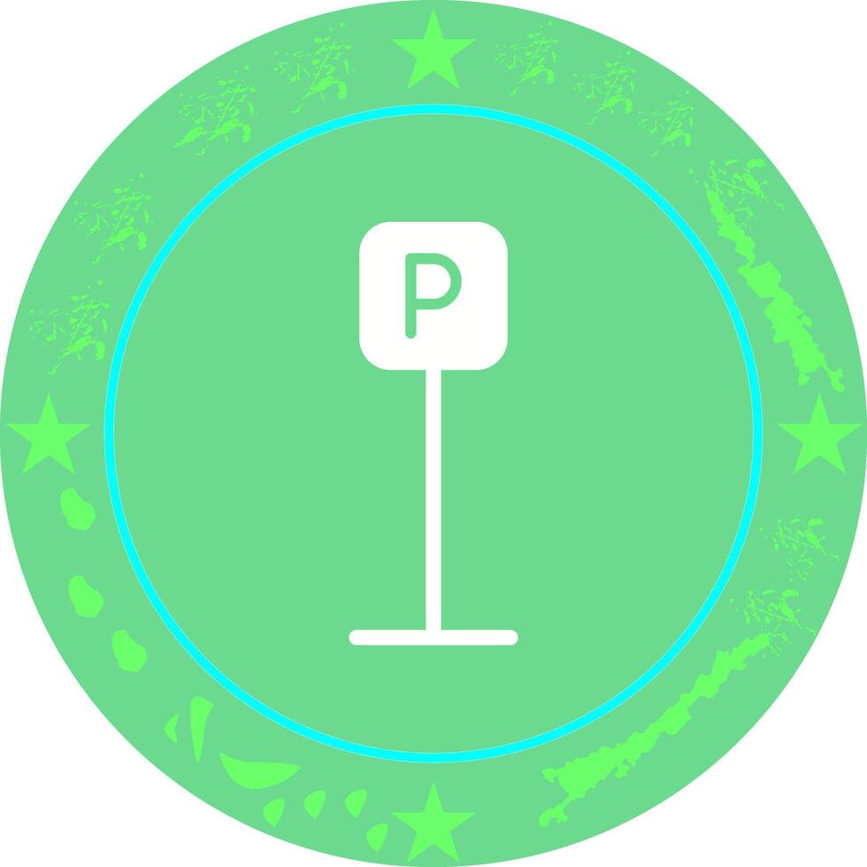 P Button Icon Design vector