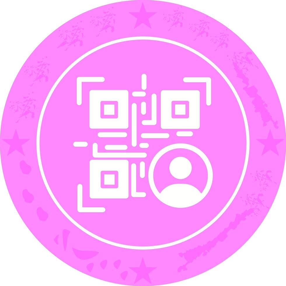 QR Code Contact Icon Design vector